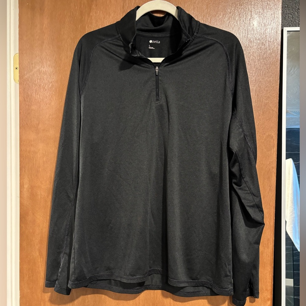 Zella Men's Black Quarter-Zip Jacket